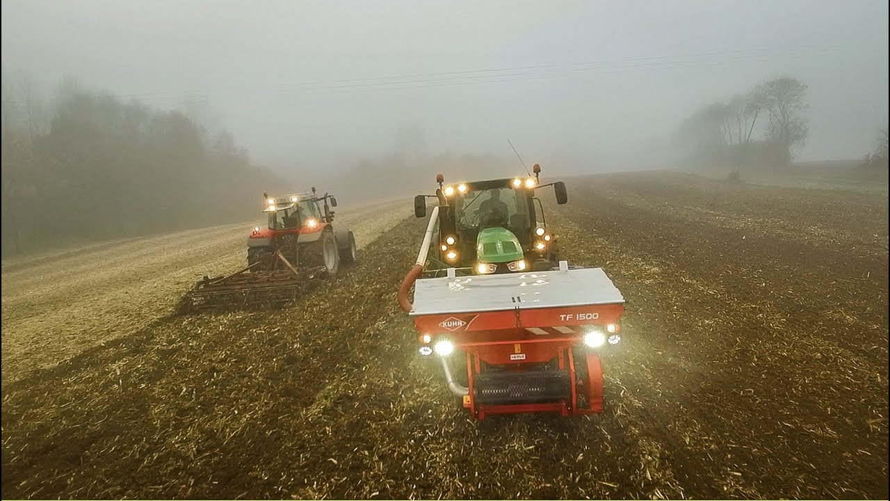 John Deere 6150R // Combiné Kuhn 3 mètres // semis d'orge 2017