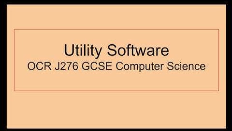 Utility Software