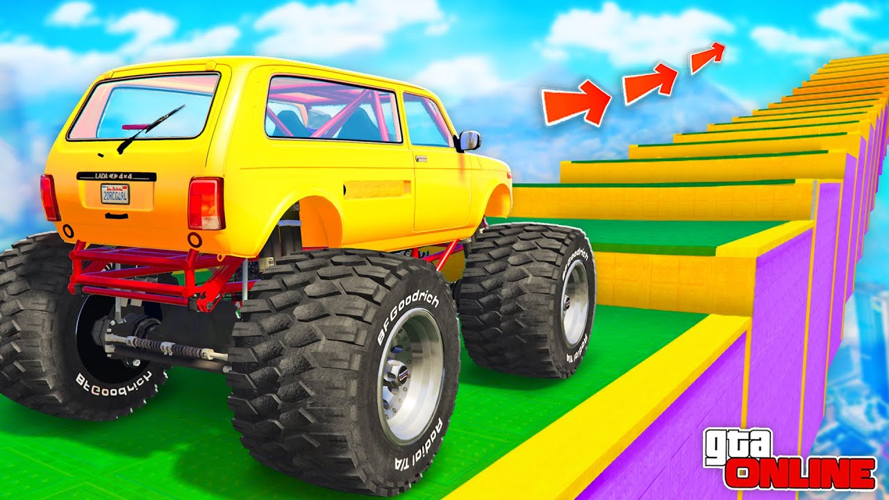 КАК ДАЛЕКО РУССКАЯ НИВА-БИГФУТ СМОЖЕТ ЗАБРАТЬСЯ ПО СТУПЕНЬКАМ ЛЕСТНИЦЫ ...