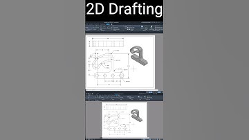 AutoCAD 2D Drafting #autocad #inventor #solidworks #cad #cadsoftware #draftingsoftware #cadtrick