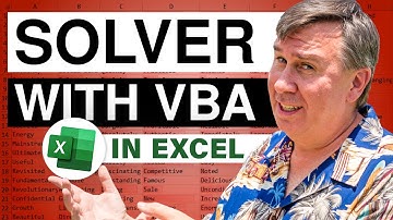 Excel - Use Solver with VBA - Episode 1830