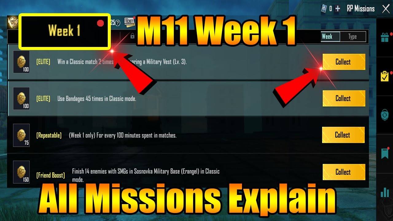 BGMI/PUBG M11 Week 1 Missions Explain | Royale Pass Hidden Hunters Week 1 All Mission Explain