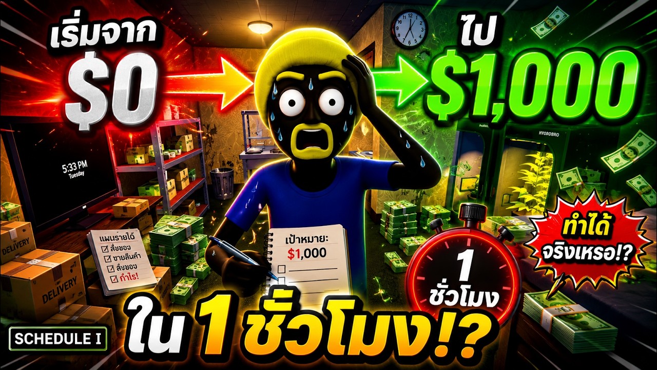 เริ่มจาก $0 หา $1,000 ใน 1 ชั่วโมง! ทำได้จริงไหม? | Schedule I