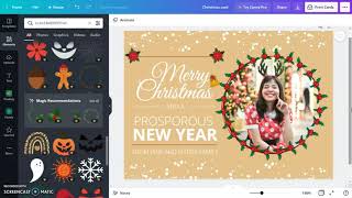 How to create a Christmas Card in Canva | How to design Photo Christmas cards 2023 in Canva tutorial screenshot 5