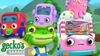 Ice Cream Thief | Gecko&#39;s Garage | Buster and Friends | Kids Cartoons