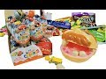 PLAY DOH DENTIST DRILL N FILL MORE CANDY SURPRISE EGGS UNBOXING FUN FOR KIDS