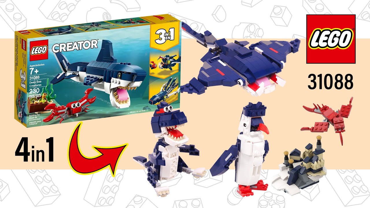LEGO Creator Deep Sea Creatures Alternate Builds MOC [4in1](31088