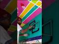 masking tape design black spray apply for wall painting #shortsfeed #short #shortvideo #tranding