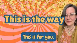This is the way out of this...a message for you and me, both.
