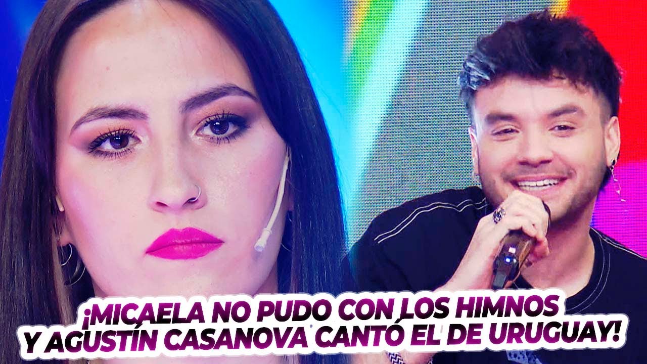 Agustín Casanova entonó el himno uruguayo pero Micaela no pudo con ese escalón y quedó en el camino