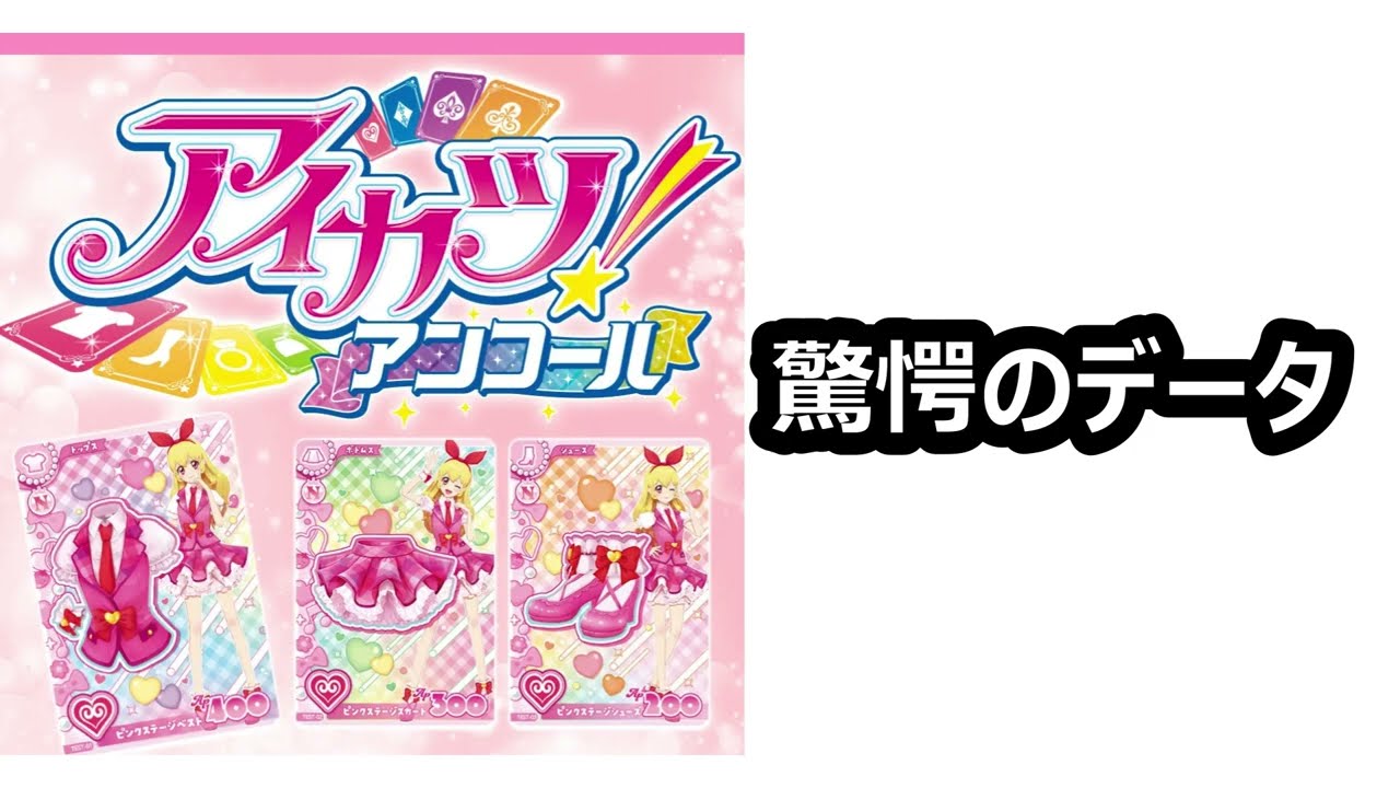 アイカツ！アンコールと同時に発表された最近のアイカツ！データが