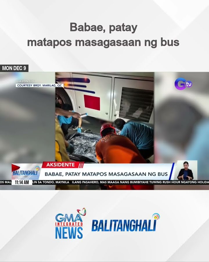 Babae, patay matapos masagasaan ng bus | Balitanghali