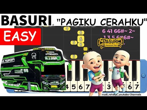 Basuri pagiku cerahku not pianika