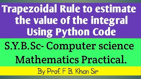 Python code for Trapezoidal Method