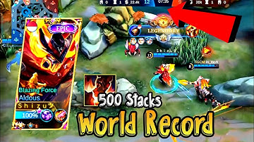 Aldous 500 stacks in 7 Minutes😱 World Record!