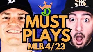 MLB DFS Thursday 4/23 (DraftKings MLB MUST PLAYS) | MLB DFS Picks + Bets