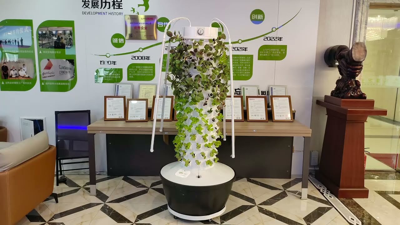 The Ultimate Vertical Hydroponic System Tower by Lyine for Indoor Gardening