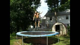 How to do consecutive backflips backyard trampoline at nearly 50 years of old age.