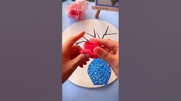 DIY Eggshell Mosaic Vase with Clay Flowers 🌸 | Easy Craft Tutorial