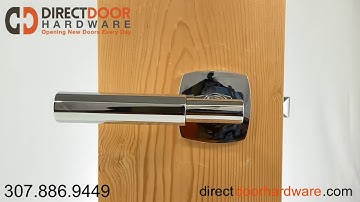 Emtek Faceted T-Bar Style Door Lever with Urban Rosette in Polished Chrome