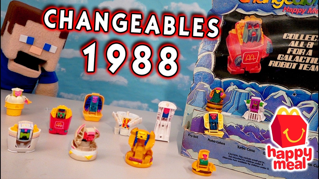 McDonalds Changeables 1980's Vintage Happy Meal Toys Complete SET