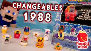 McDonalds Changeables 1980s Vintage Happy Meal Toys Complete SET All 8