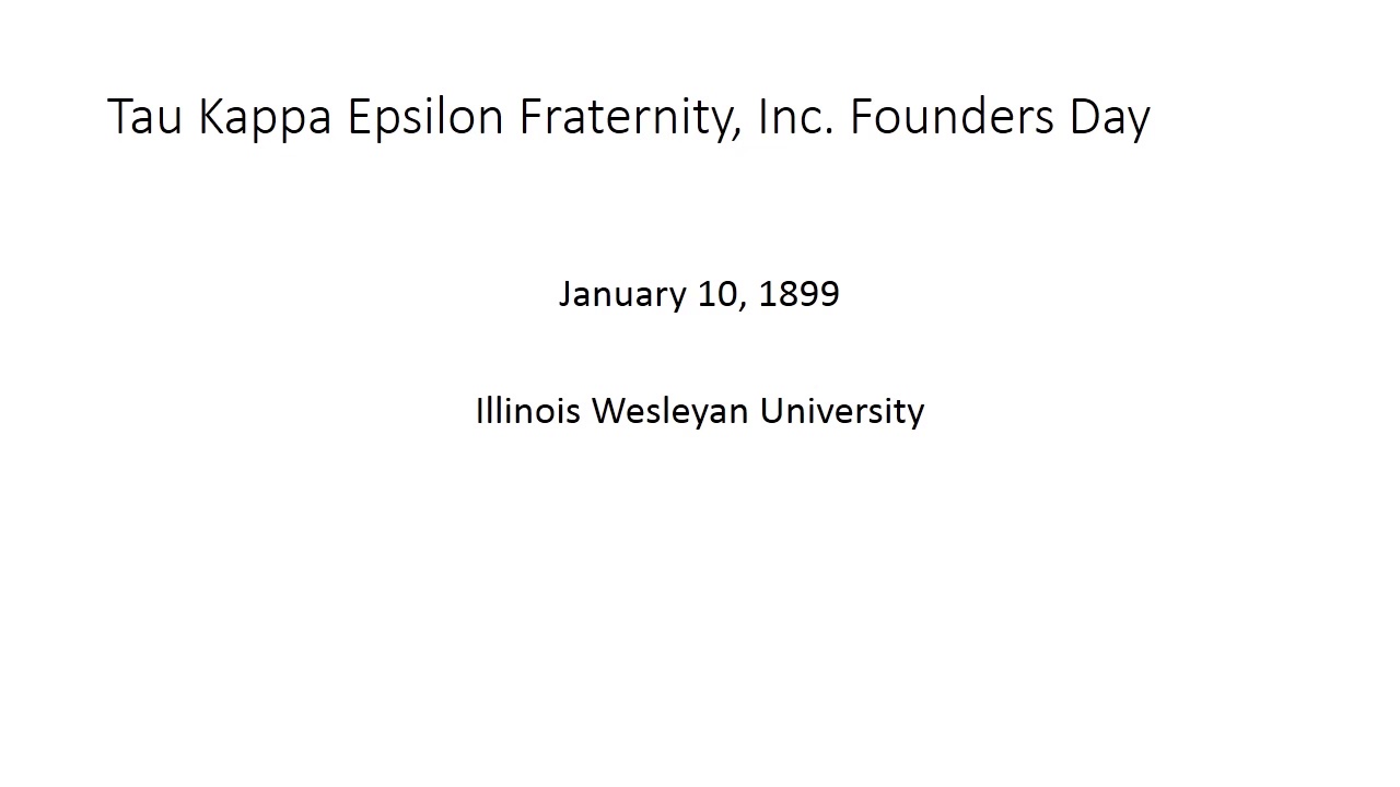 Tau Kappa Epsilon Founders Day