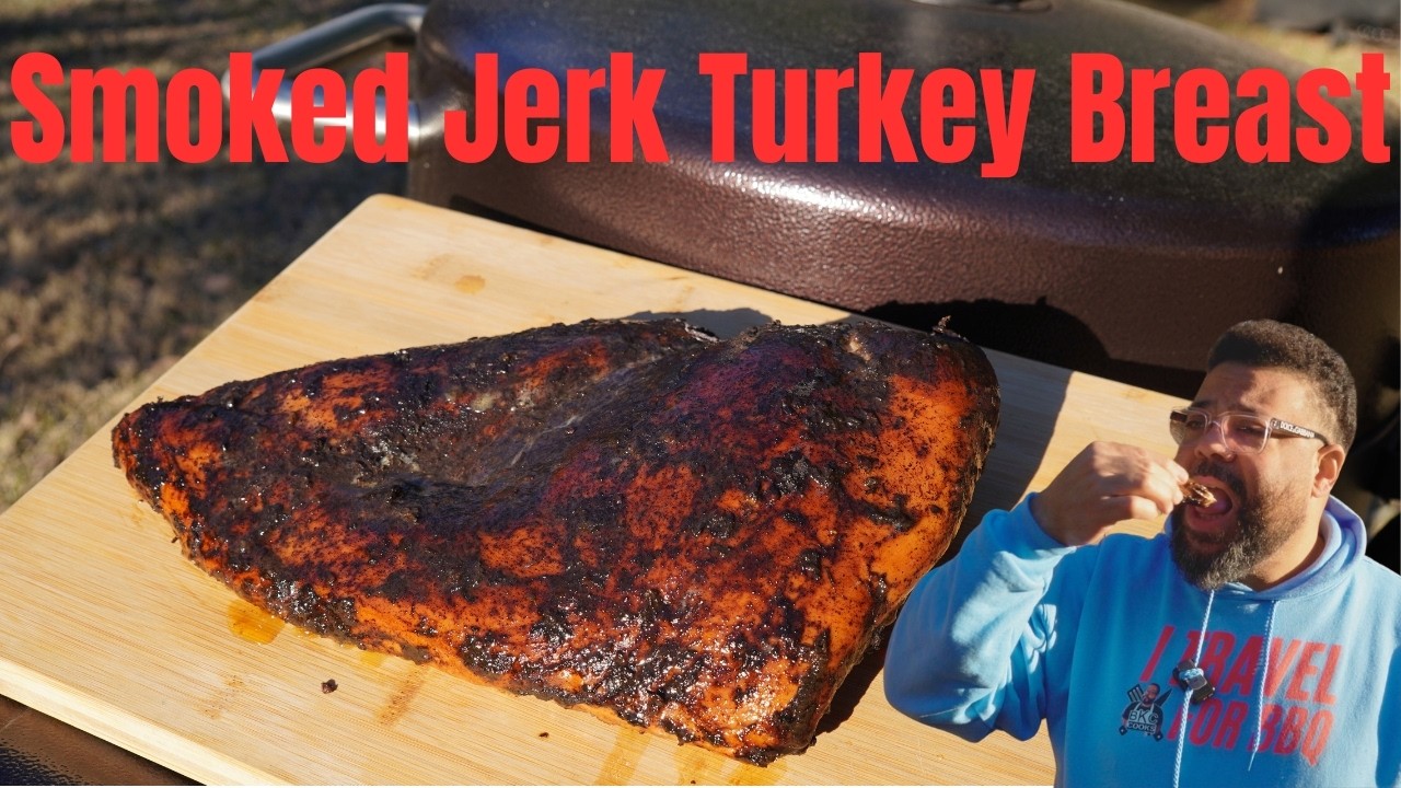 This Smoked Jerk Turkey Breast is UNBELIVEABLE!