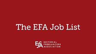 The EFA Job List
