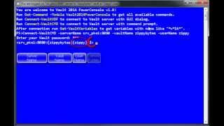 Using Vault2014powerConsole - Part 1. Connecting Vault