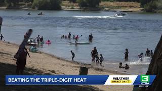 Sacramento families seek relief from heat in American River