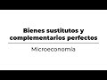 Bienes sustitutos perfectos y complementarios perfectos