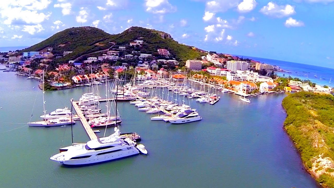 St Maarten, SXM – DJI Phantom DRONE Footage from above Isle de Sol YC in St Martin, CARIBBEAN