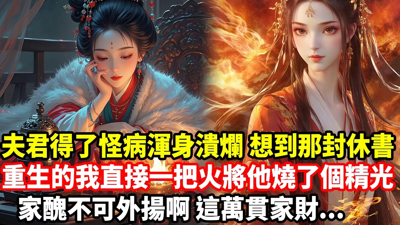 夫君得了怪病渾身潰爛，想到那封休書，重生的我直接一把火將他燒了個精光，家醜不可外揚啊，這萬貫家財...