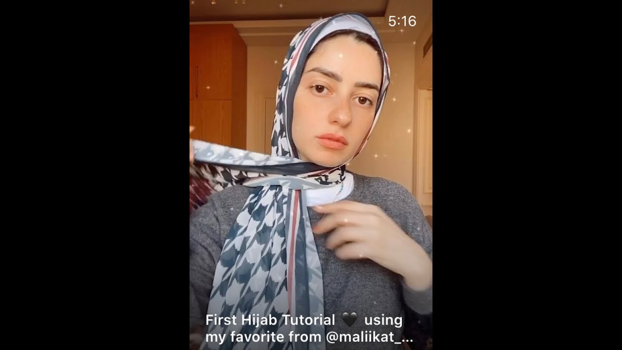 First Hijab Tutorial 🖤 using my favorite from @maliikat_ scarf