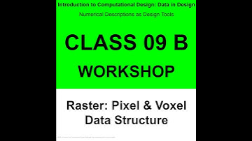 Class 09 B: Workshop - 래스터: 픽셀 & 복셀 데이터 구조 / Raster: Pixel & Voxel map Data Structure