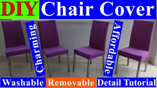 How to Make Chair Covers-Detail Tutorial | DIY Removable Chair Covers | Learn to Make Chair Covers