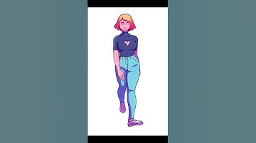 (2021) WALK CYCLE ANIMATION #art #animation #originalcharacter  #digitalart