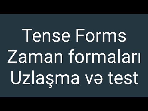 Tense Forms 4 - Zaman formalari, uzlasma ve test izahi