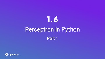 Unit 1.6 | Perceptron in Python | Part 1| Coding Example