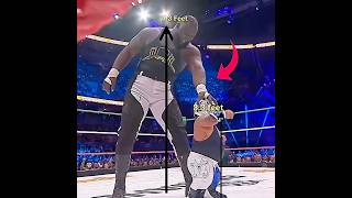 Different Ever { 7.3 Vs 3.3 } 😱 Omos Vs Microman Was Pure Chaos ☠️ #wwe #shorts #viralshort