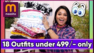 Huge Meesho kurti pant haul 18 looks 😱 under 499/- summer kurti haul / shopping with Vaishali Mitra