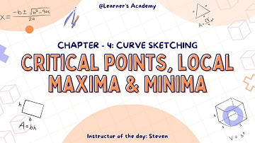 MCV4U - Critical Points, Local Maxima & Minima (Chapter 4.2)