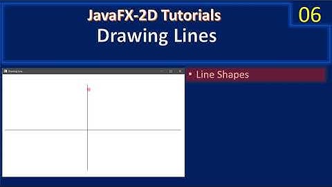 Drawing Lines using Line Node | Java FX 2D Tutorials #006