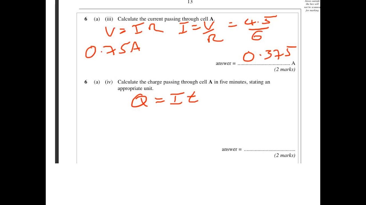 Electrical circuit past paper question 1 - YouTube