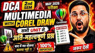 📚DCA 2nd Sem Corel Draw Important Questions 2026 | Sabhi Unit Se IMP Questions