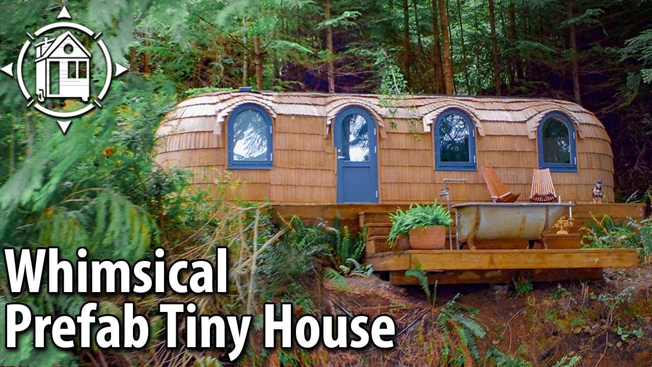 ⁣Prefab Tiny Home is her fairytale cottage - lakeside & sauna