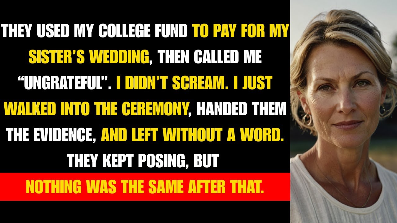 Outline Video They Used My College Fund To Pay For Her Dream Wedding — Then Called Me “Ungrateful” For Asking Why