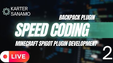 Coding a Minecraft Backpack Plugin LIVE (Spigot 1.8.8 Plugin Development)