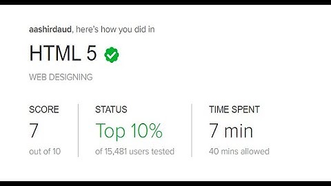 Fiverr HTML 5 Skill Test in 2020 | Q&A Score 7/10 | Be among top 10%